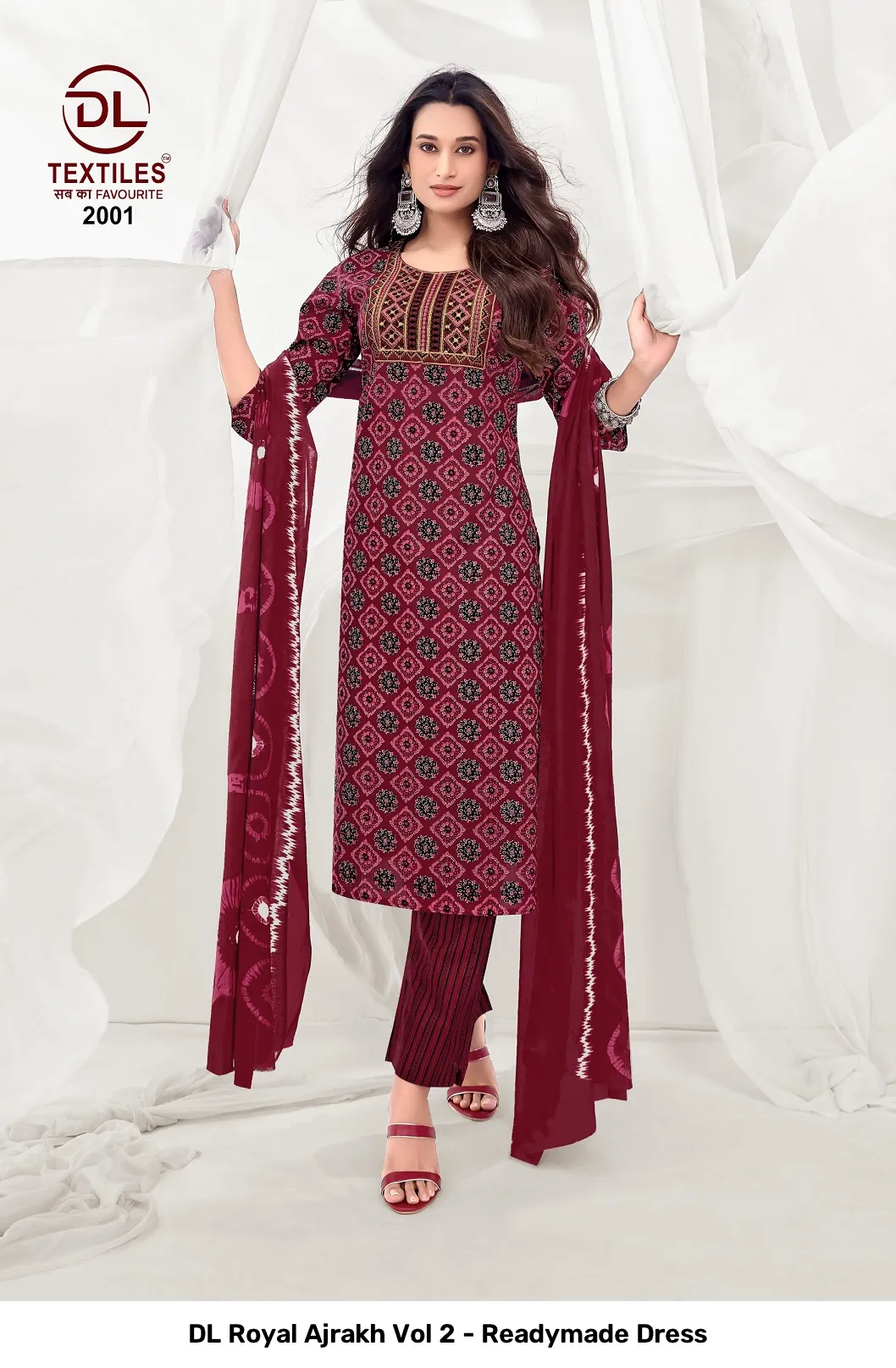 DL Royal Ajrakh Vol 2 - Readymade Dress - Image 9