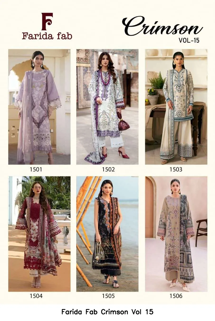 Farida Fab Crimson Vol 15 - Image 7