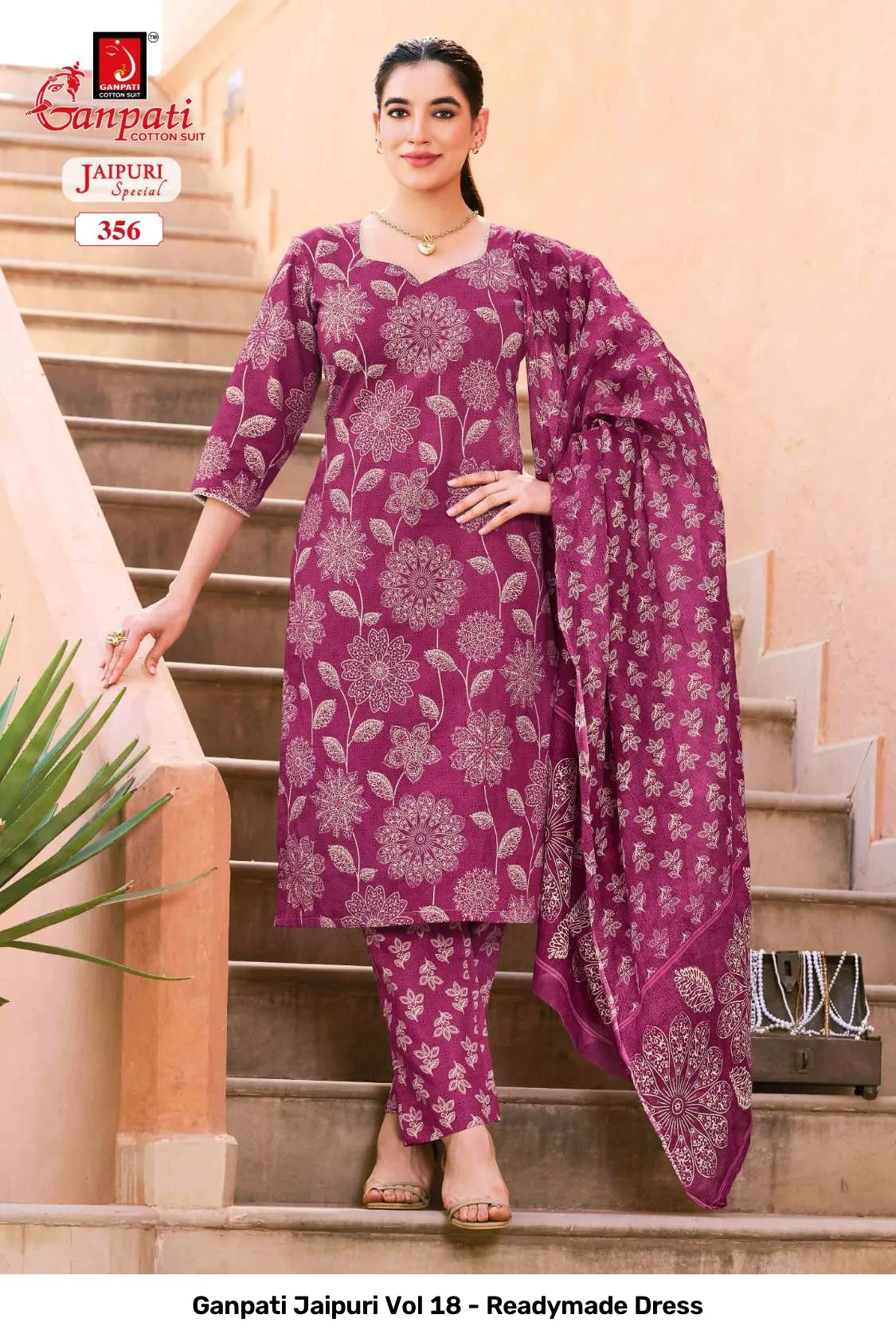 Ganpati Jaipuri Vol 18 - Readymade Dress - Image 11