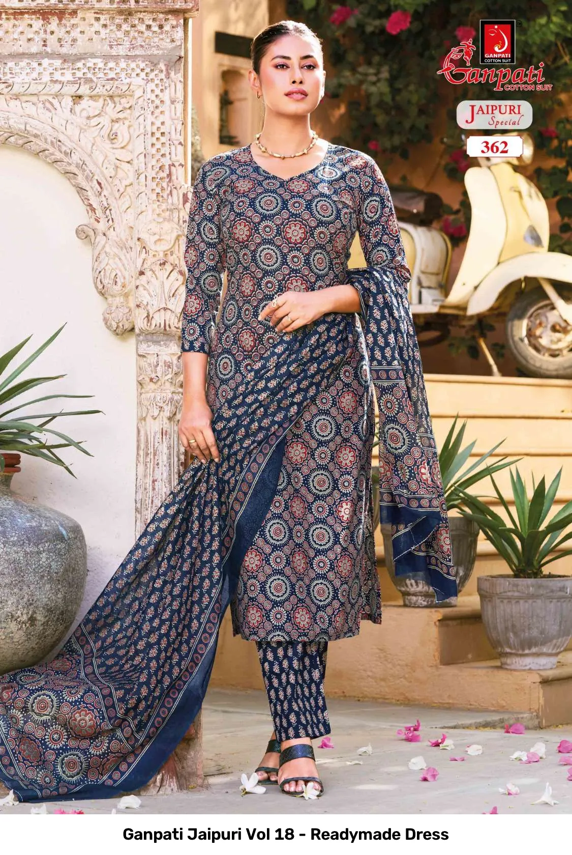 Ganpati Jaipuri Vol 18 - Readymade Dress - Image 12