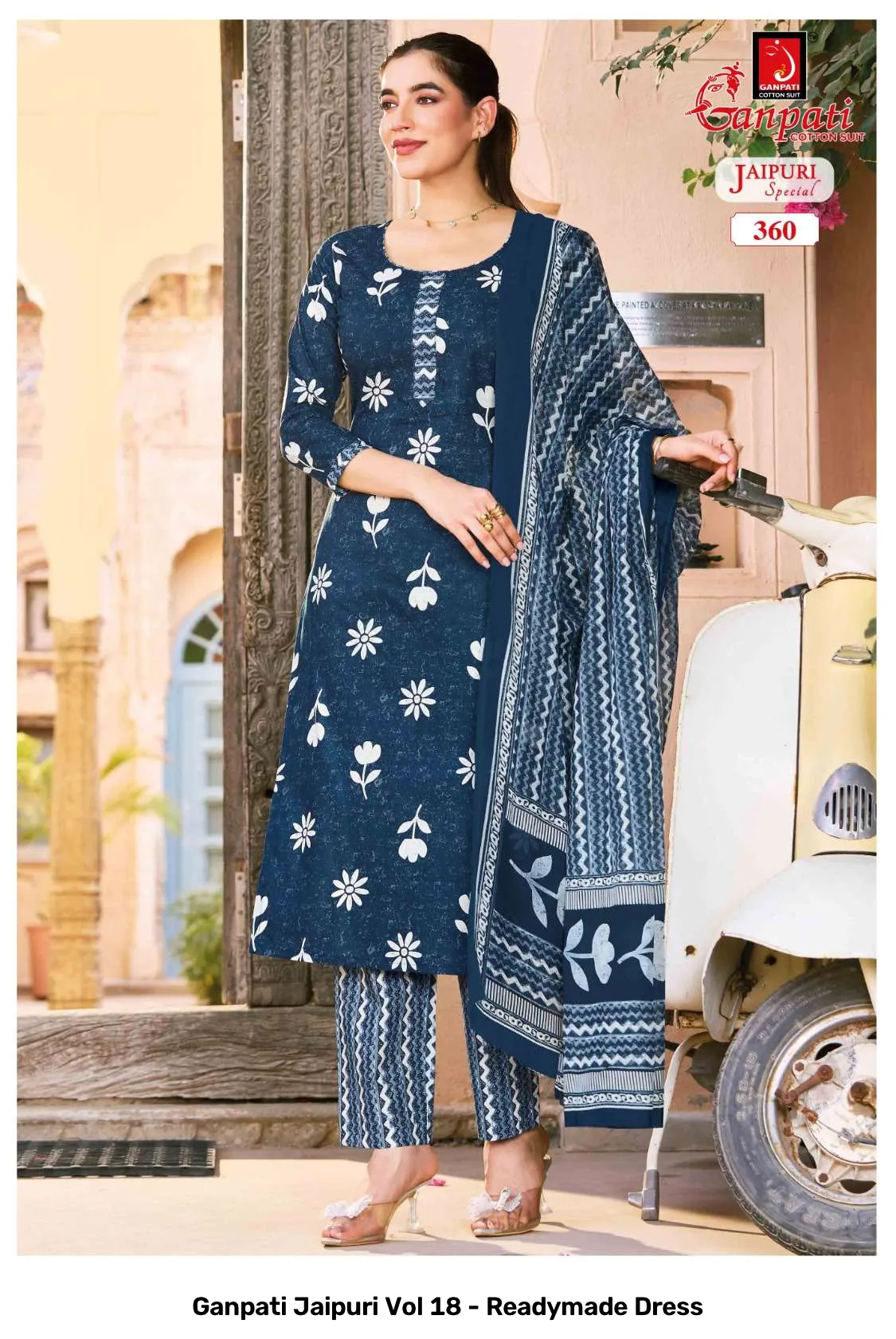 Ganpati Jaipuri Vol 18 - Readymade Dress - Image 3