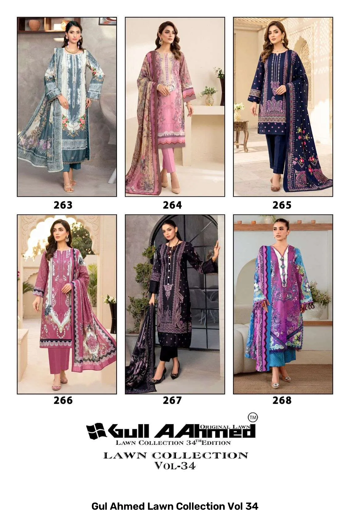 Gul Ahmed Lawn Collection Vol 34 - Image 2