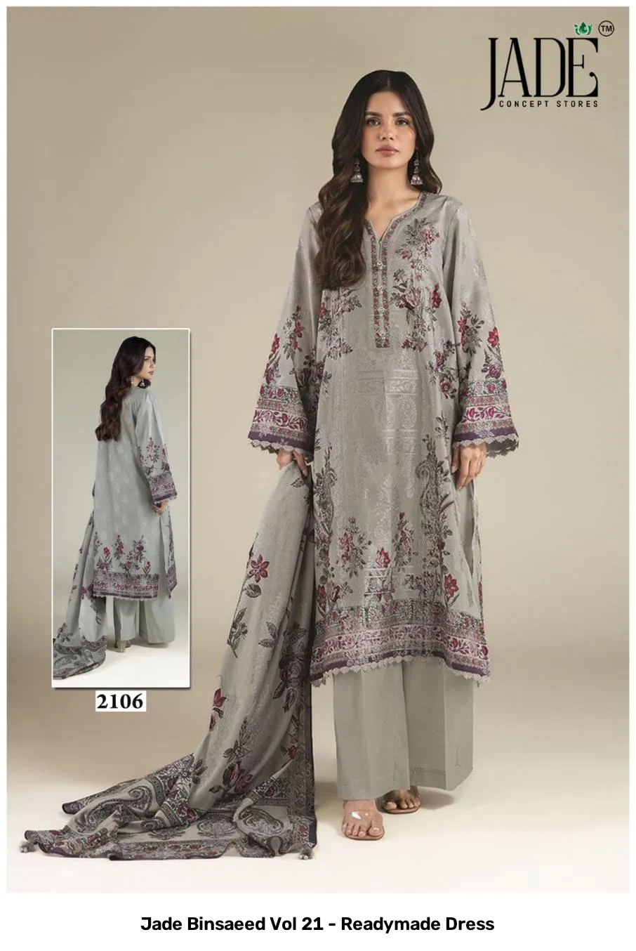 Jade Binsaeed Vol 21 - Readymade Dress - Image 4