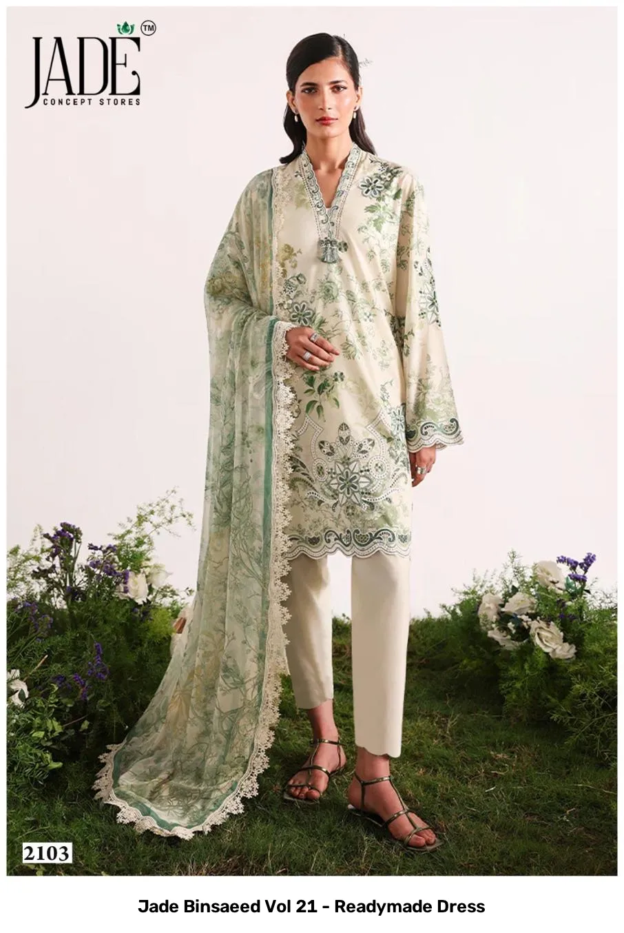 Jade Binsaeed Vol 21 - Readymade Dress - Image 6