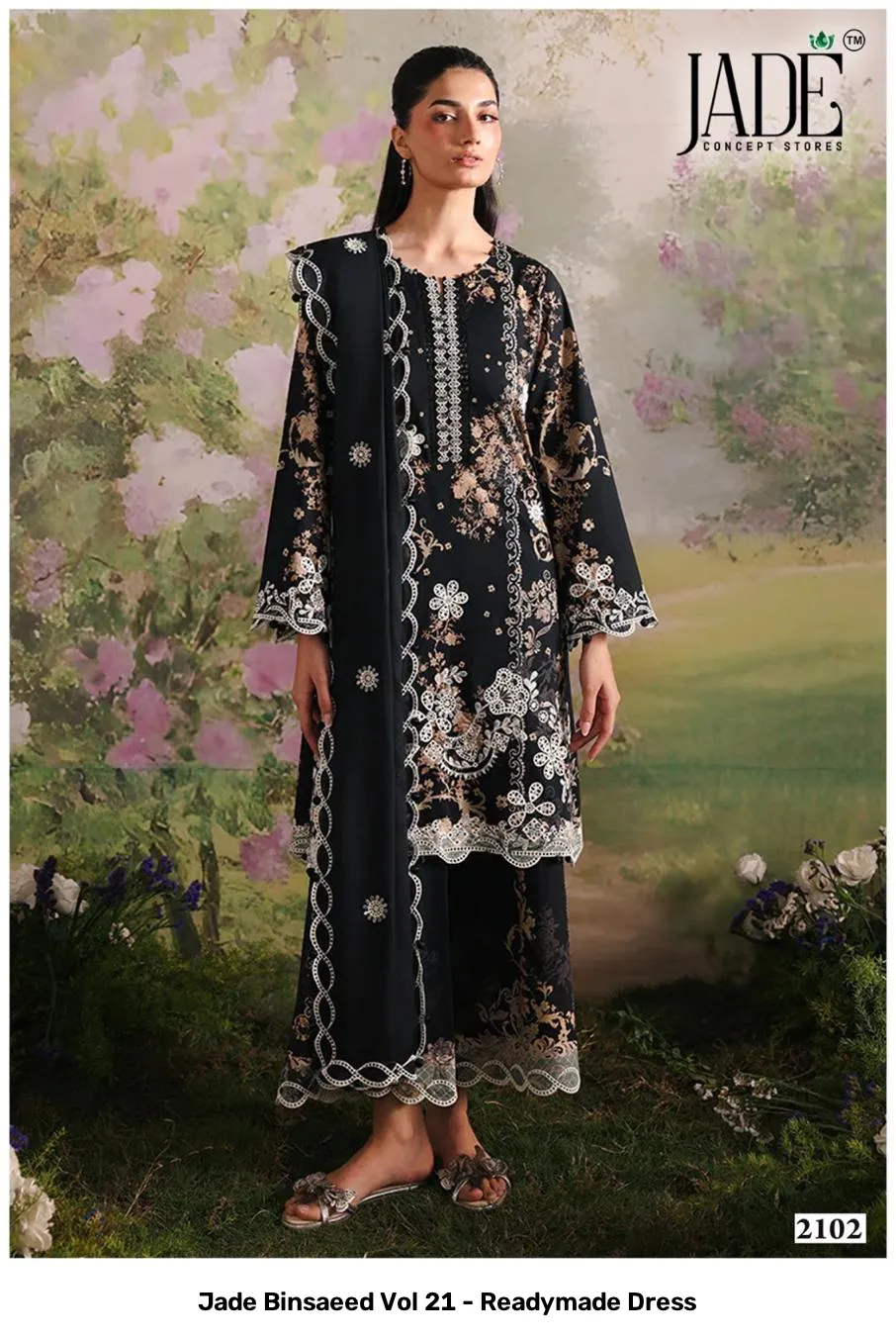 Jade Binsaeed Vol 21 - Readymade Dress - Image 7