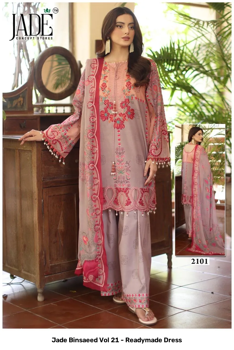 Jade Binsaeed Vol 21 - Readymade Dress - Image 8