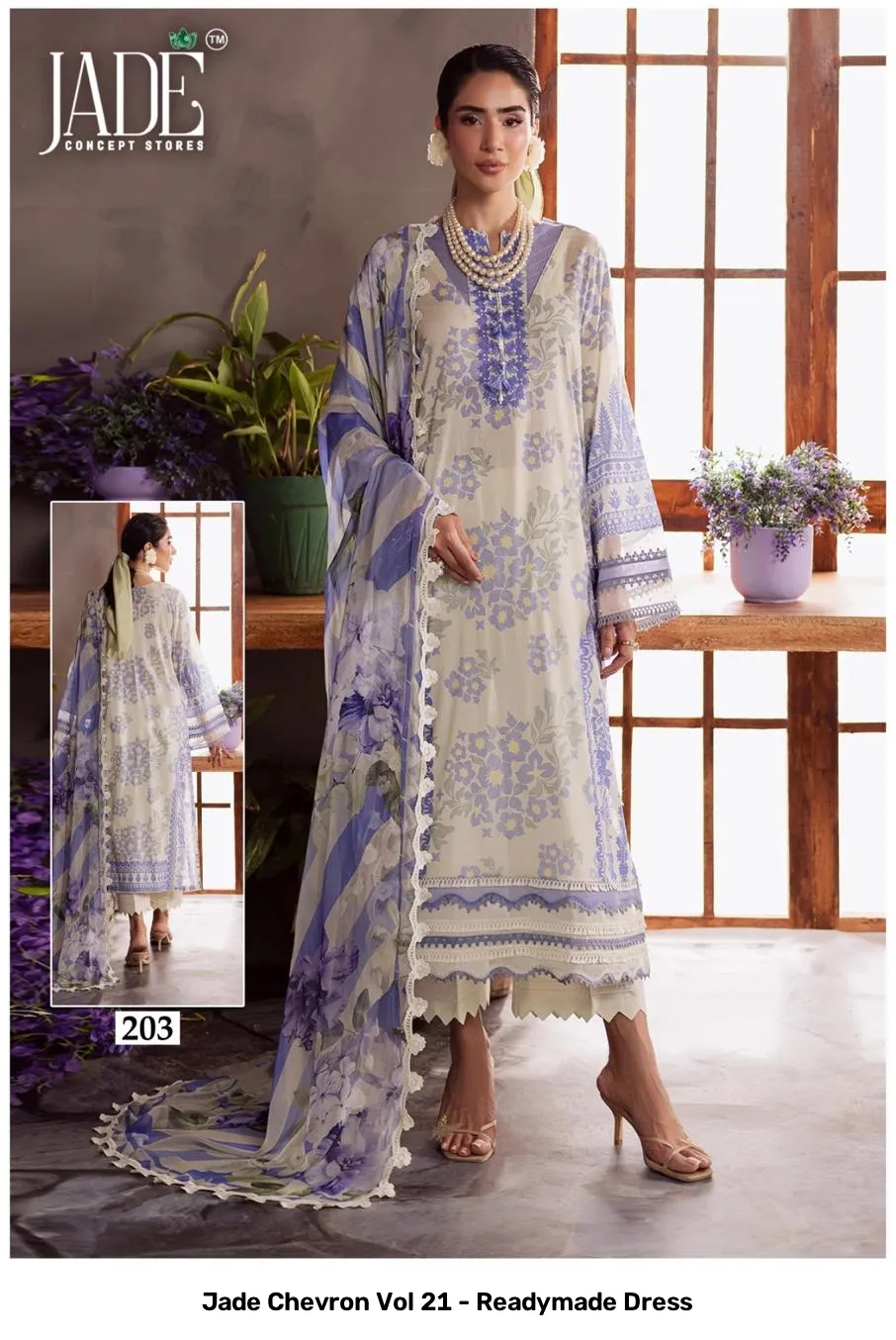 Jade Chevron Vol 21 - Readymade Dress - Image 6