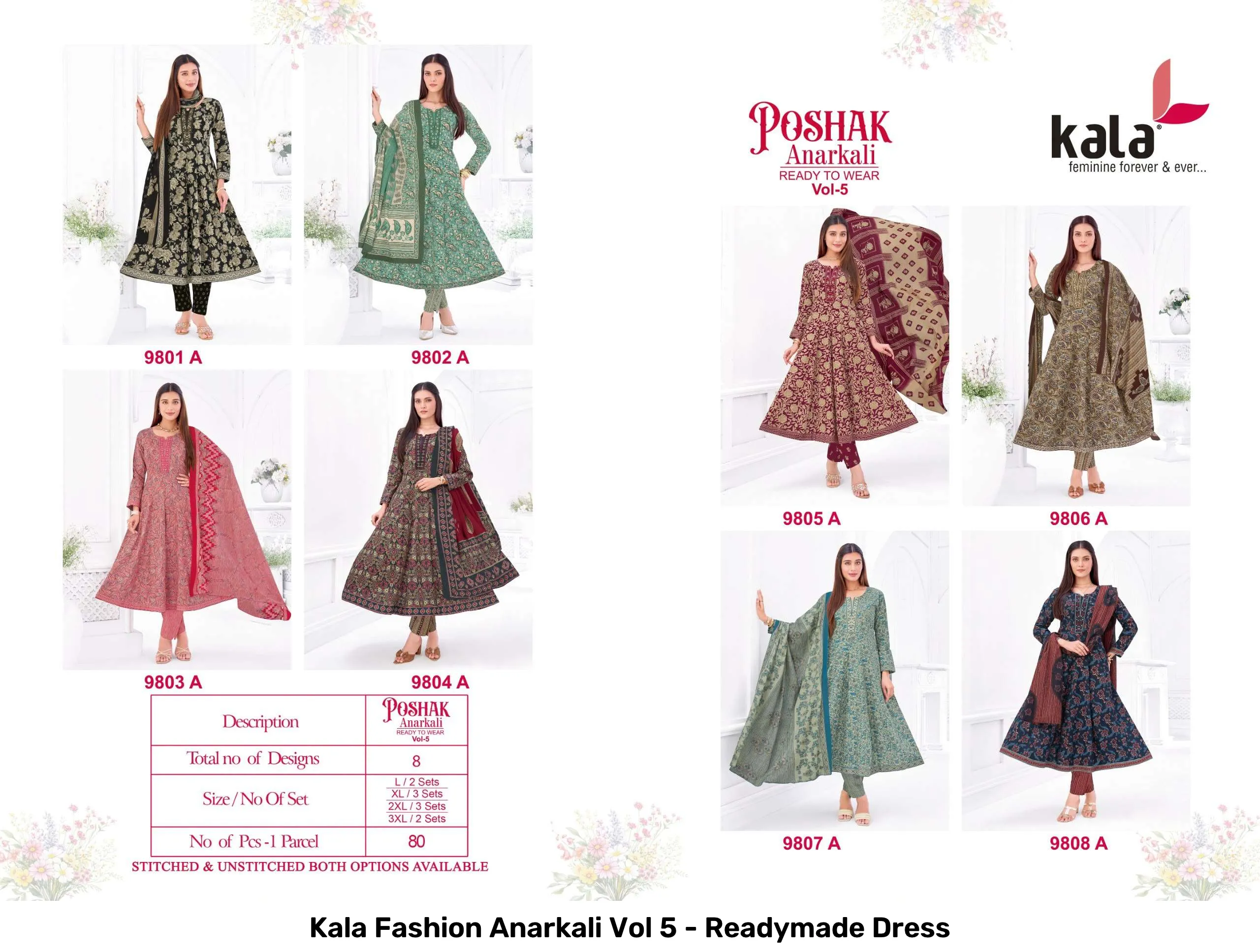 Kala Fashion Anarkali Vol 5 - Readymade Dress - Image 9