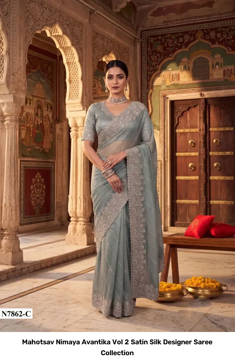 Mahotsav Nimaya Avantika Vol 2 Satin Silk Designer Saree Collection - Image 10