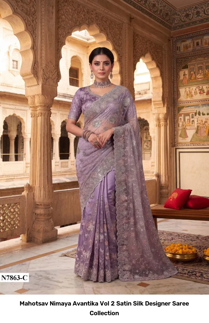 Mahotsav Nimaya Avantika Vol 2 Satin Silk Designer Saree Collection - Image 12