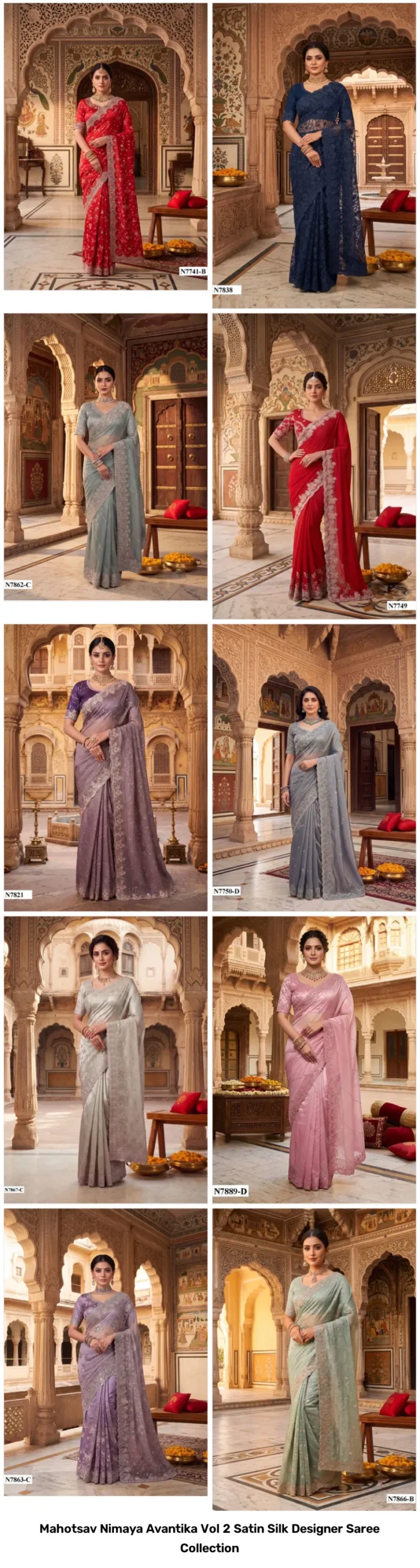 Mahotsav Nimaya Avantika Vol 2 Satin Silk Designer Saree Collection - Image 2