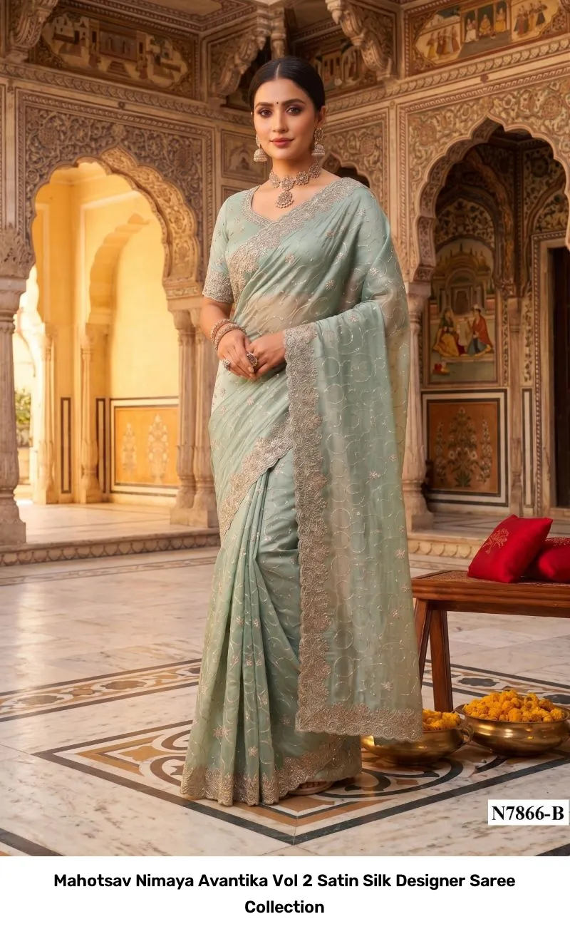 Mahotsav Nimaya Avantika Vol 2 Satin Silk Designer Saree Collection - Image 3