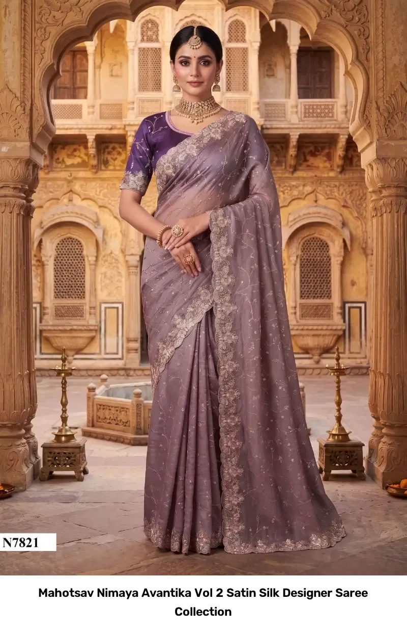 Mahotsav Nimaya Avantika Vol 2 Satin Silk Designer Saree Collection - Image 6