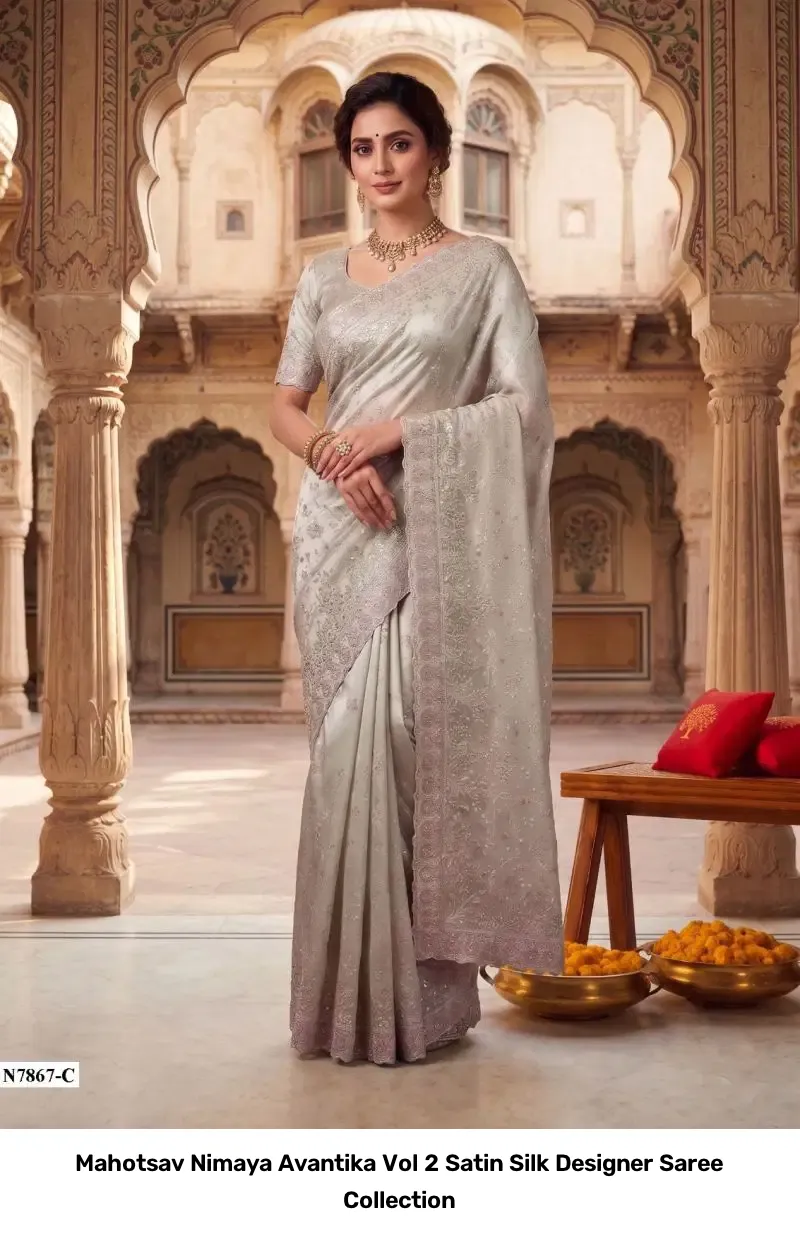 Mahotsav Nimaya Avantika Vol 2 Satin Silk Designer Saree Collection - Image 9