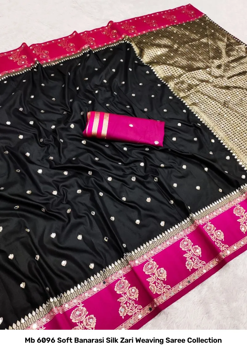 Mb 6096 Soft Banarasi Silk Zari Weaving Saree Collection