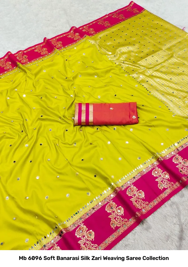 Mb 6096 Soft Banarasi Silk Zari Weaving Saree Collection - Image 10