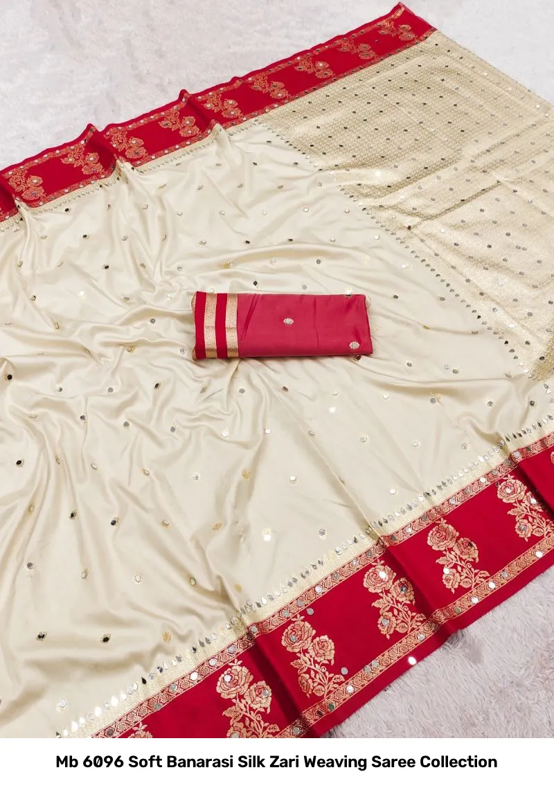 Mb 6096 Soft Banarasi Silk Zari Weaving Saree Collection - Image 3