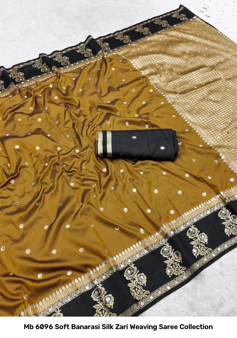 Mb 6096 Soft Banarasi Silk Zari Weaving Saree Collection - Image 5