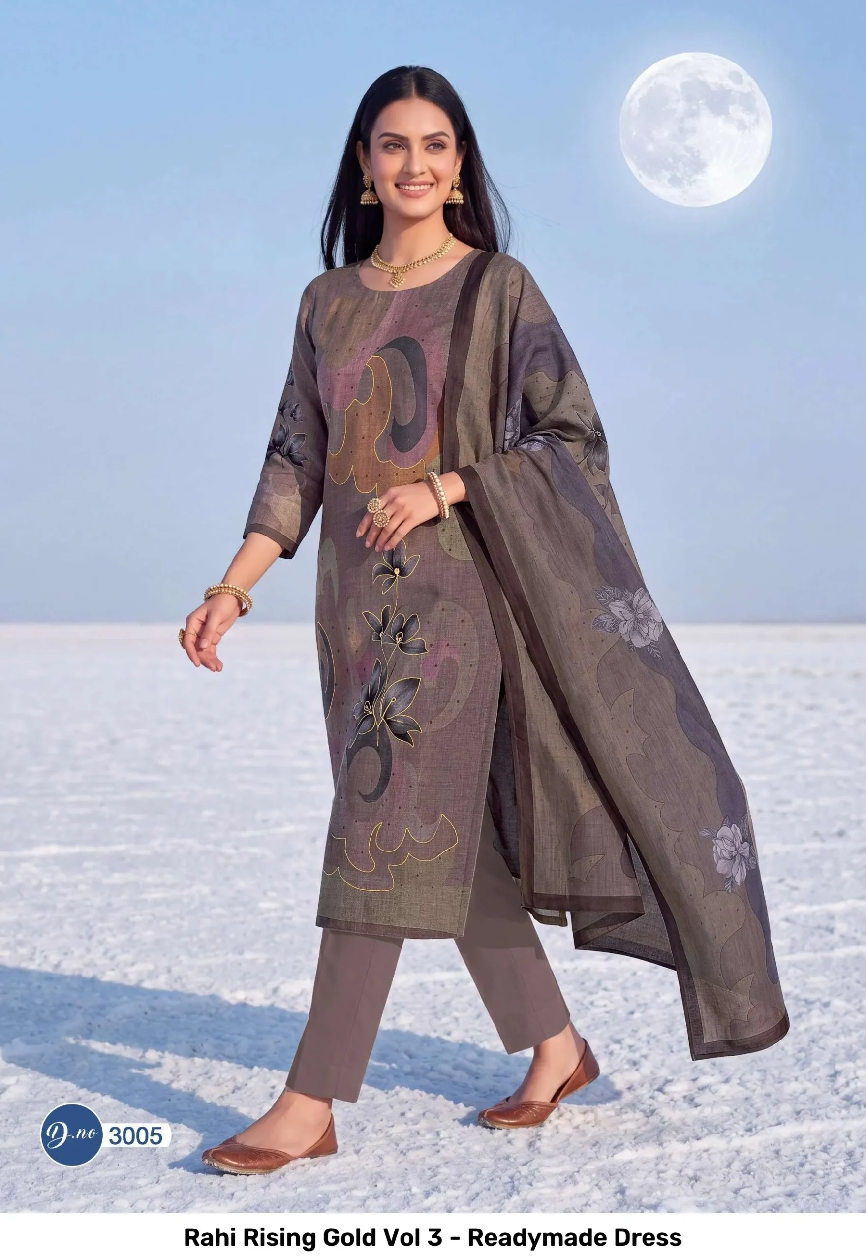 Rahi Rising Gold Vol 3 - Readymade Dress - Image 3