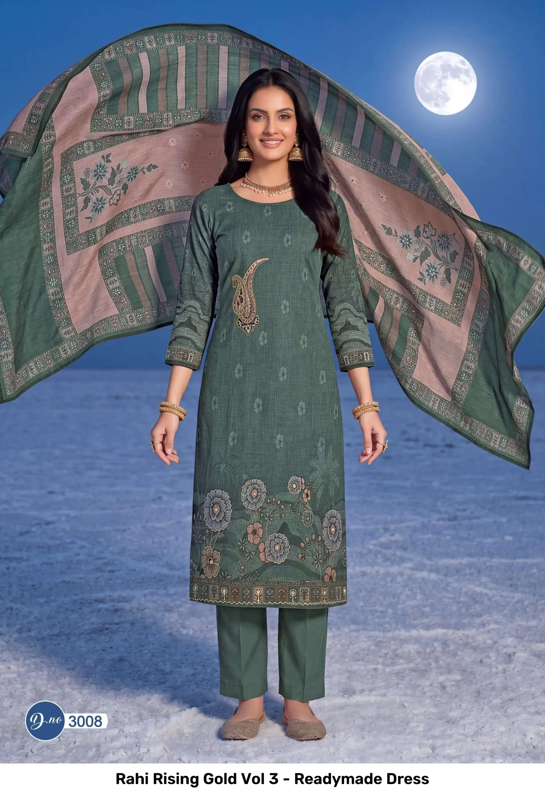 Rahi Rising Gold Vol 3 - Readymade Dress - Image 5