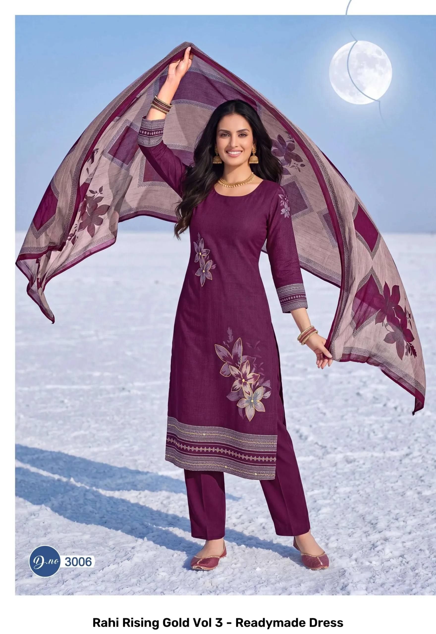 Rahi Rising Gold Vol 3 - Readymade Dress - Image 6