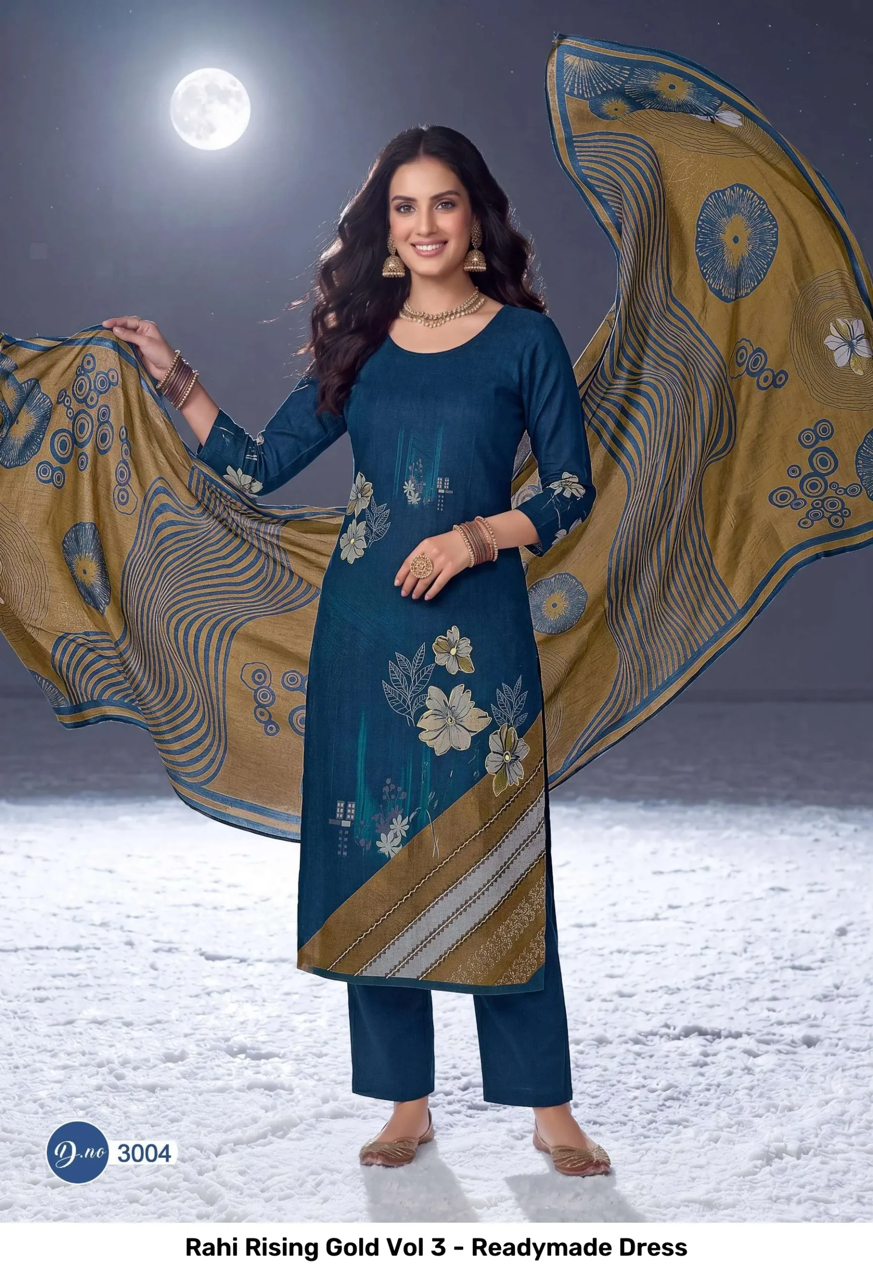 Rahi Rising Gold Vol 3 - Readymade Dress - Image 7