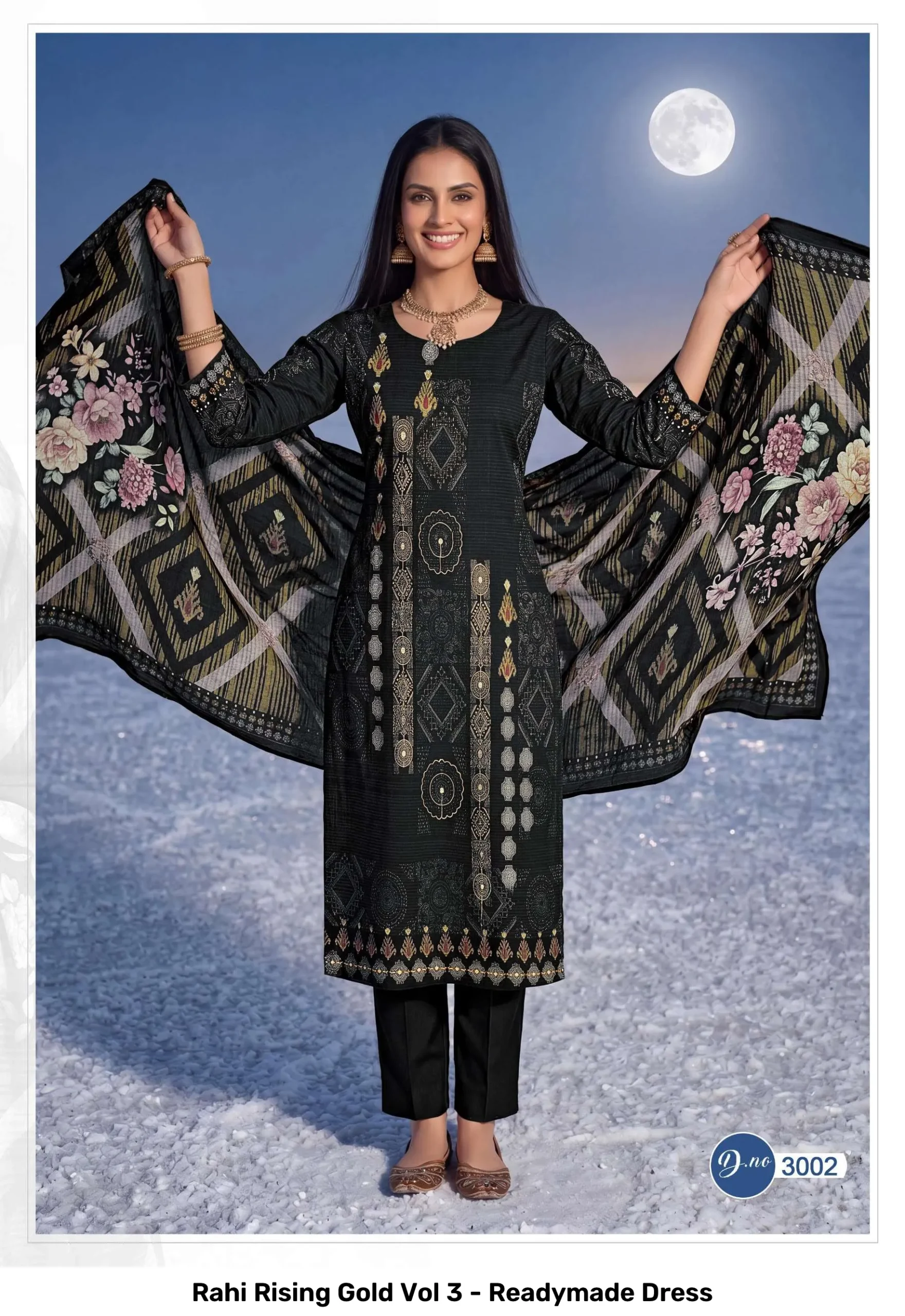 Rahi Rising Gold Vol 3 - Readymade Dress - Image 8