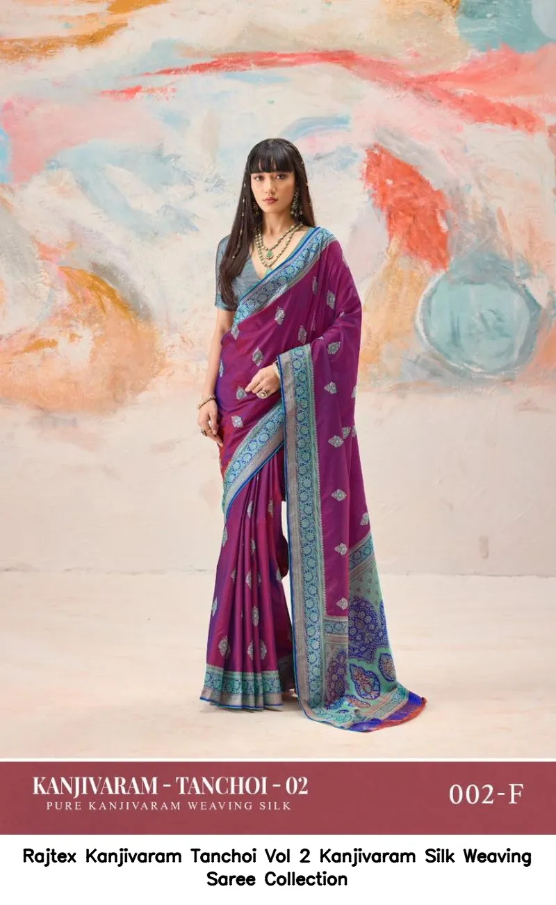 Rajtex Kanjivaram Tanchoi Vol 2 Kanjivaram Silk Weaving Saree Collection - Image 2