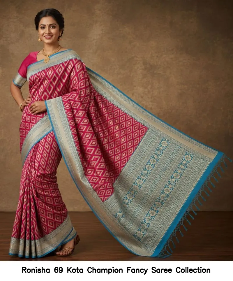 Ronisha 69 Kota Champion Fancy Saree Collection - Image 5
