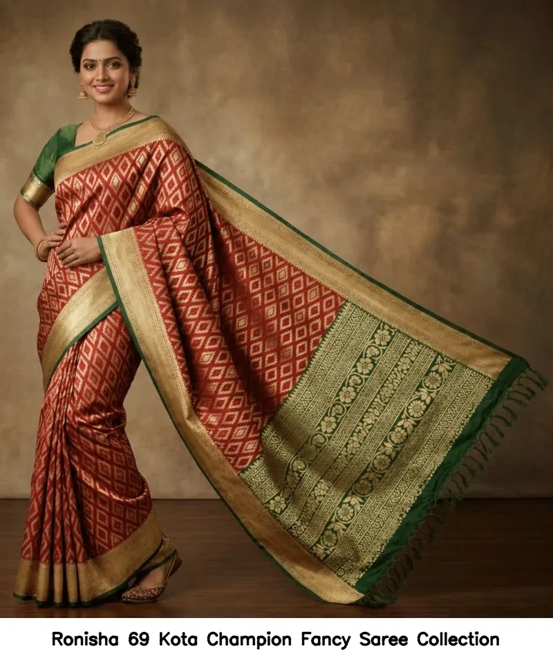 Ronisha 69 Kota Champion Fancy Saree Collection - Image 8