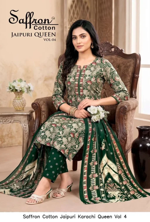 Saffron Cotton Jaipuri Karachi Queen Vol 4