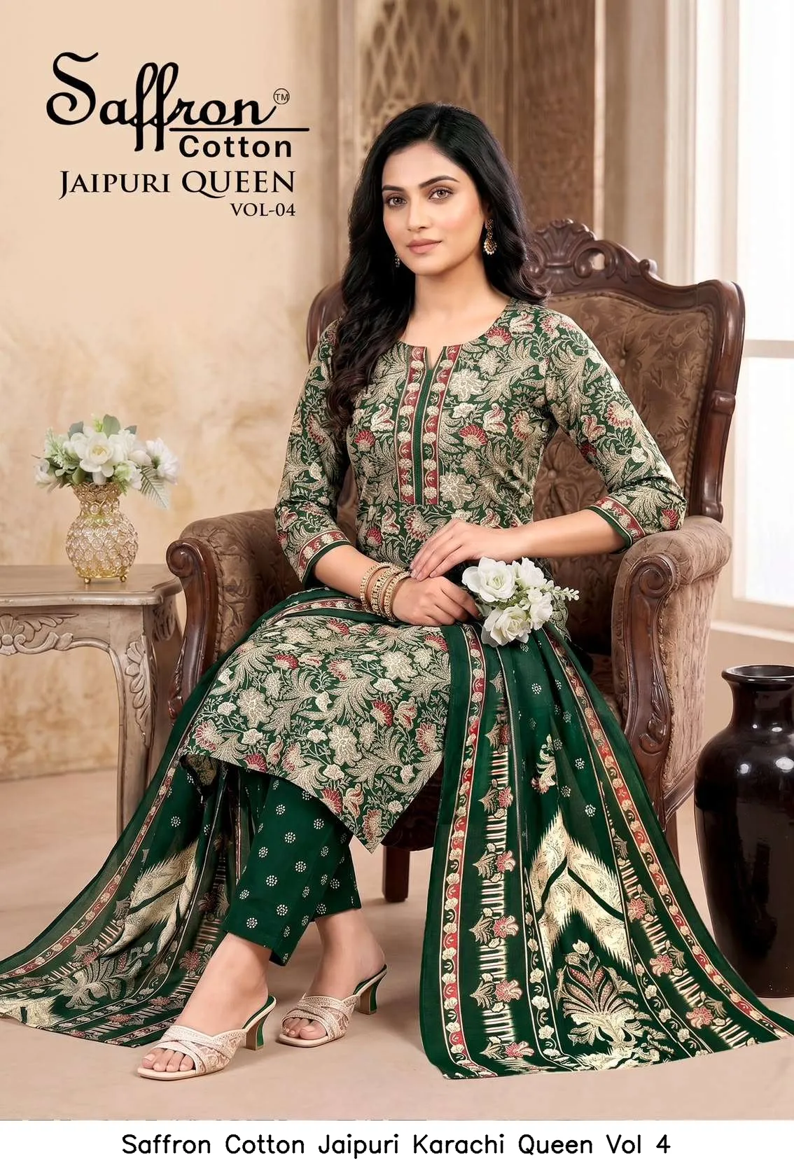 Saffron Cotton Jaipuri Karachi Queen Vol 4