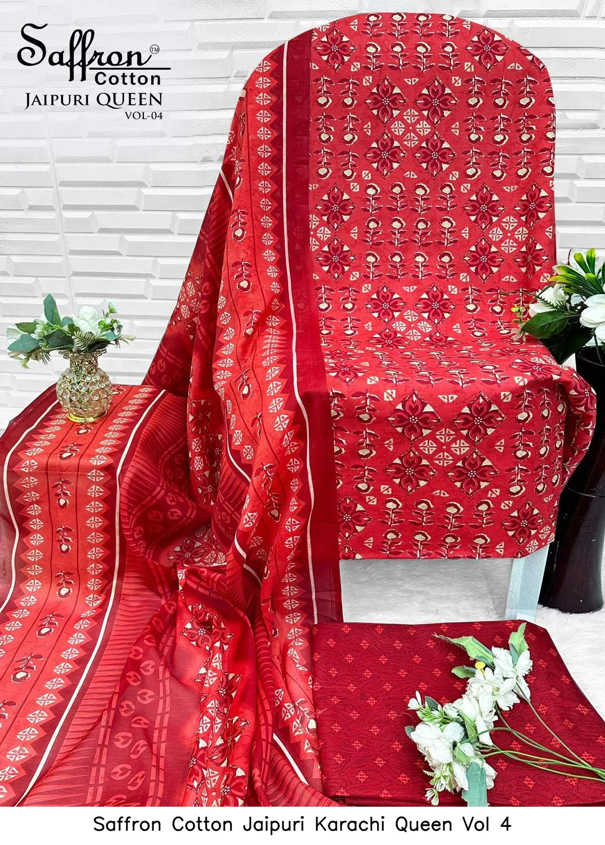 Saffron Cotton Jaipuri Karachi Queen Vol 4 - Image 10