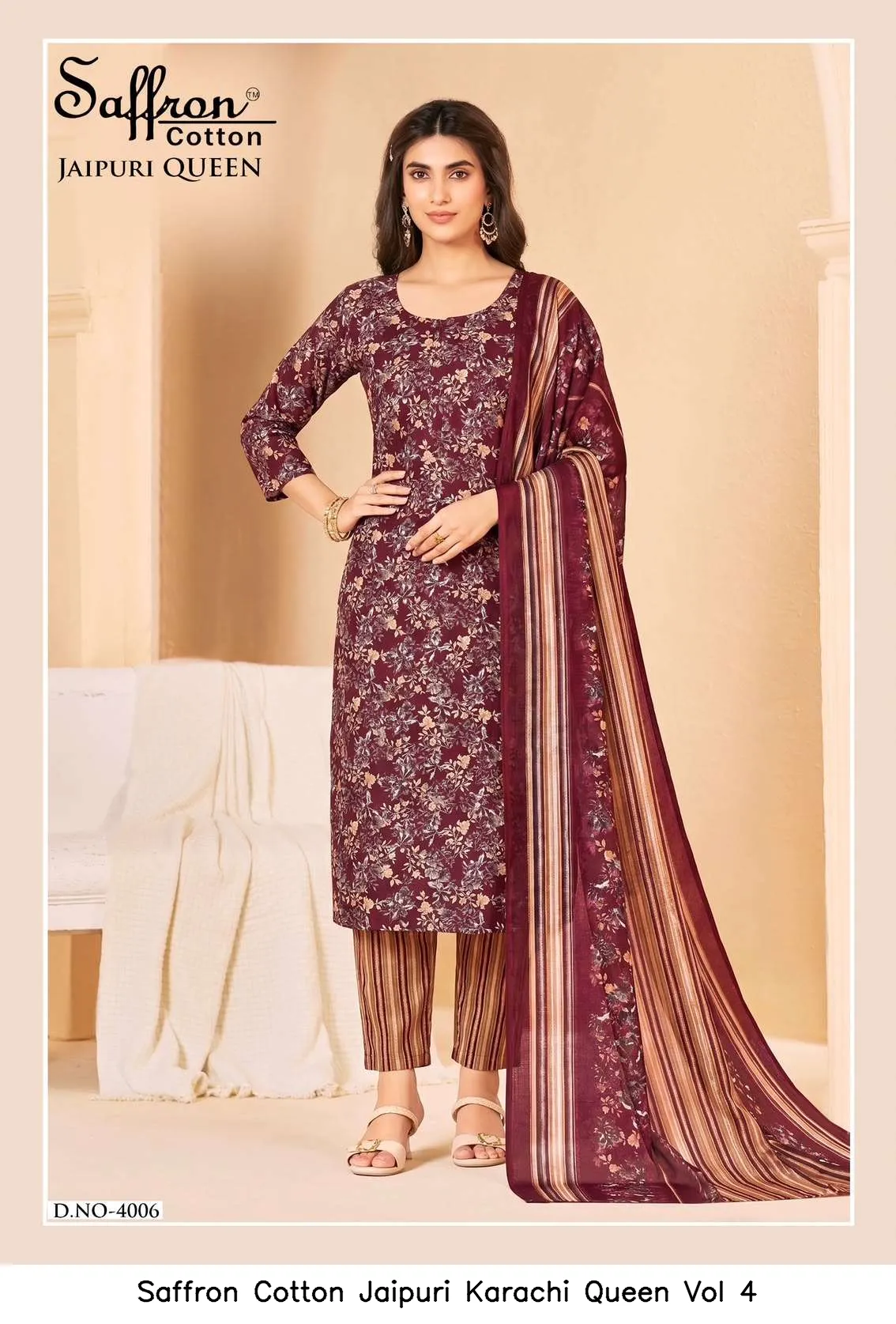 Saffron Cotton Jaipuri Karachi Queen Vol 4 - Image 12