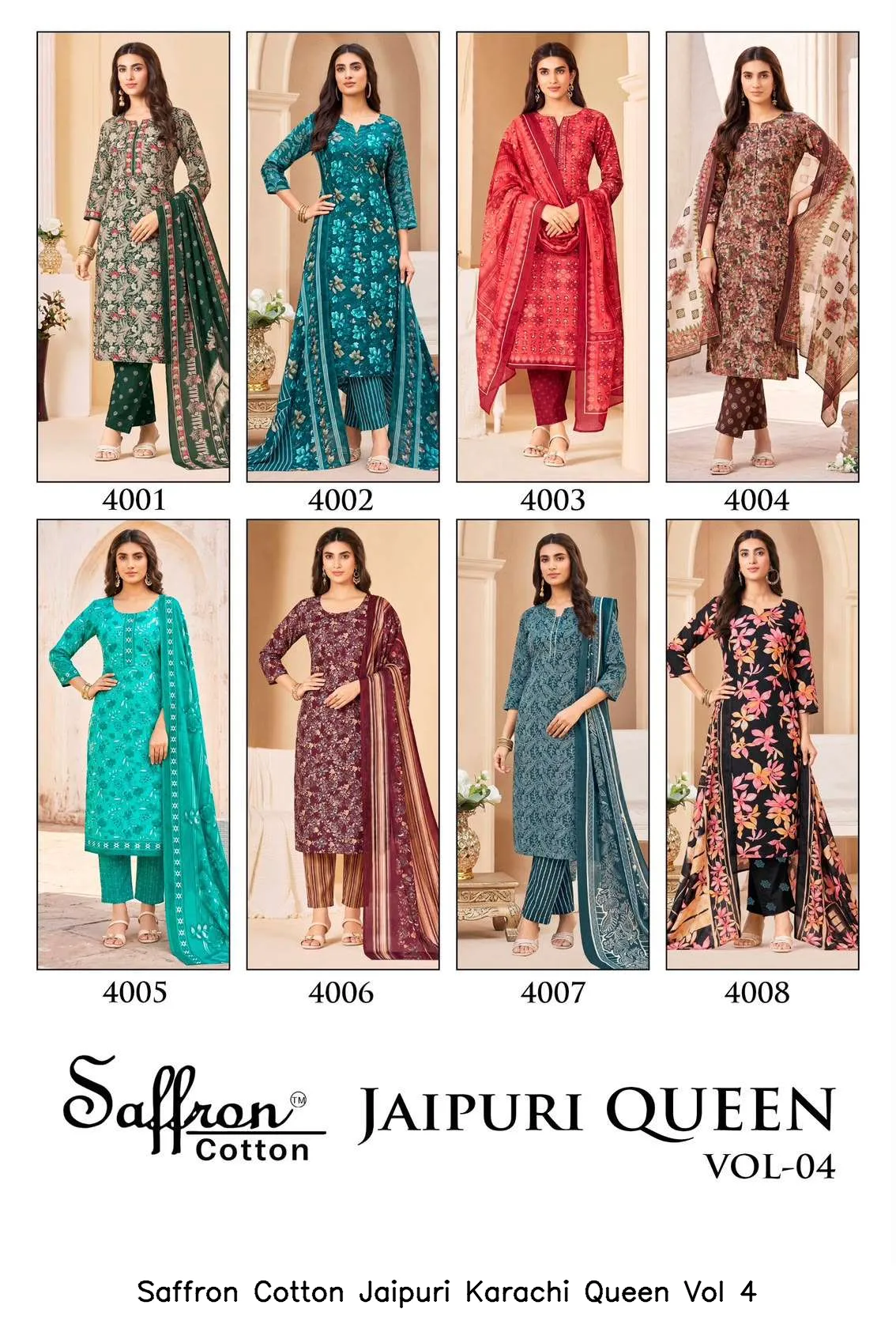 Saffron Cotton Jaipuri Karachi Queen Vol 4 - Image 13