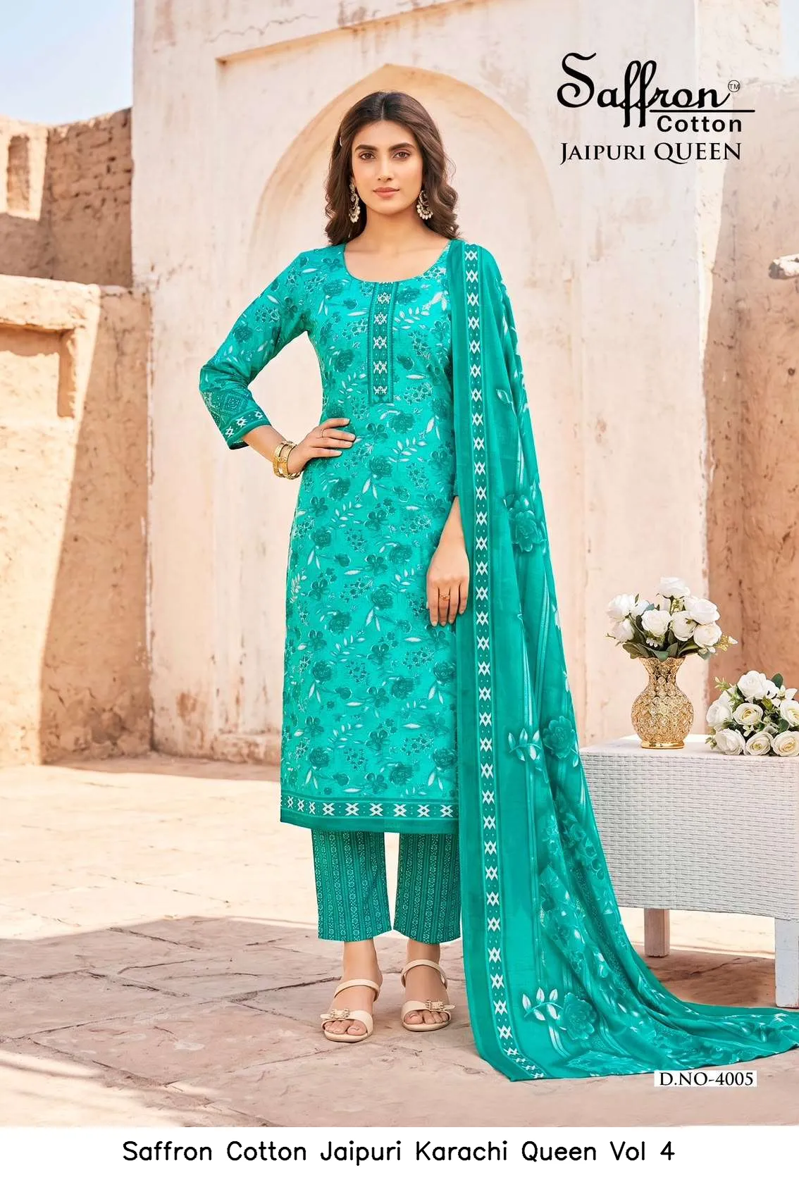 Saffron Cotton Jaipuri Karachi Queen Vol 4 - Image 18