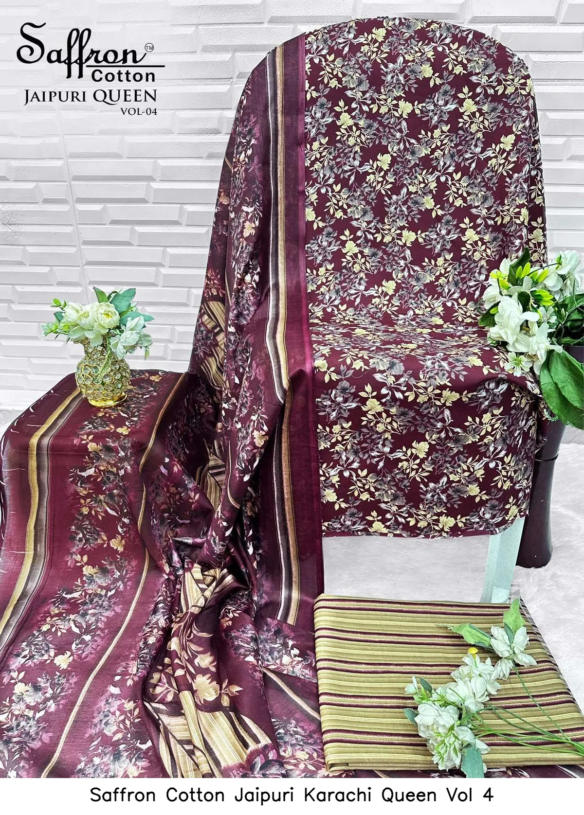 Saffron Cotton Jaipuri Karachi Queen Vol 4 - Image 3