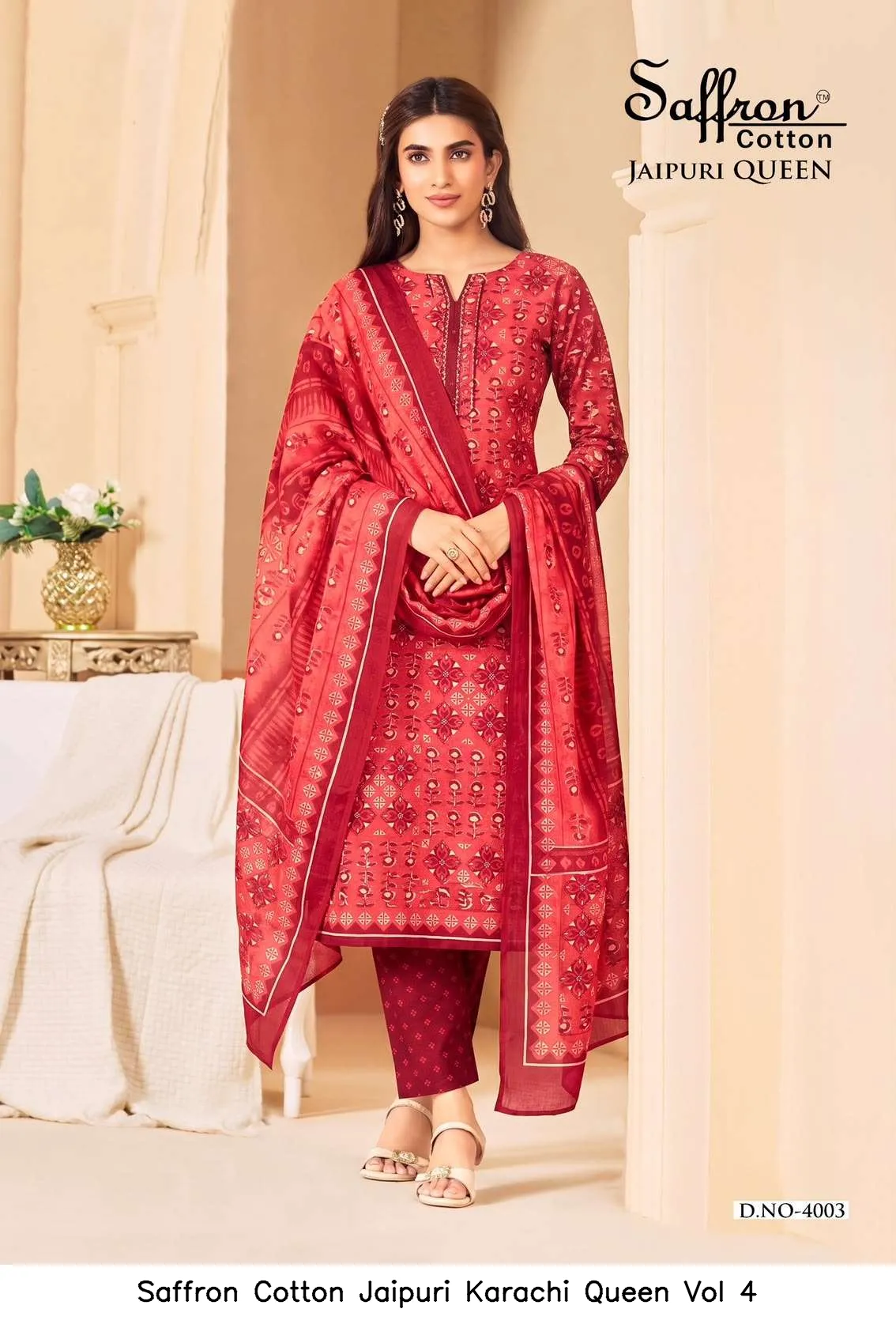 Saffron Cotton Jaipuri Karachi Queen Vol 4 - Image 4