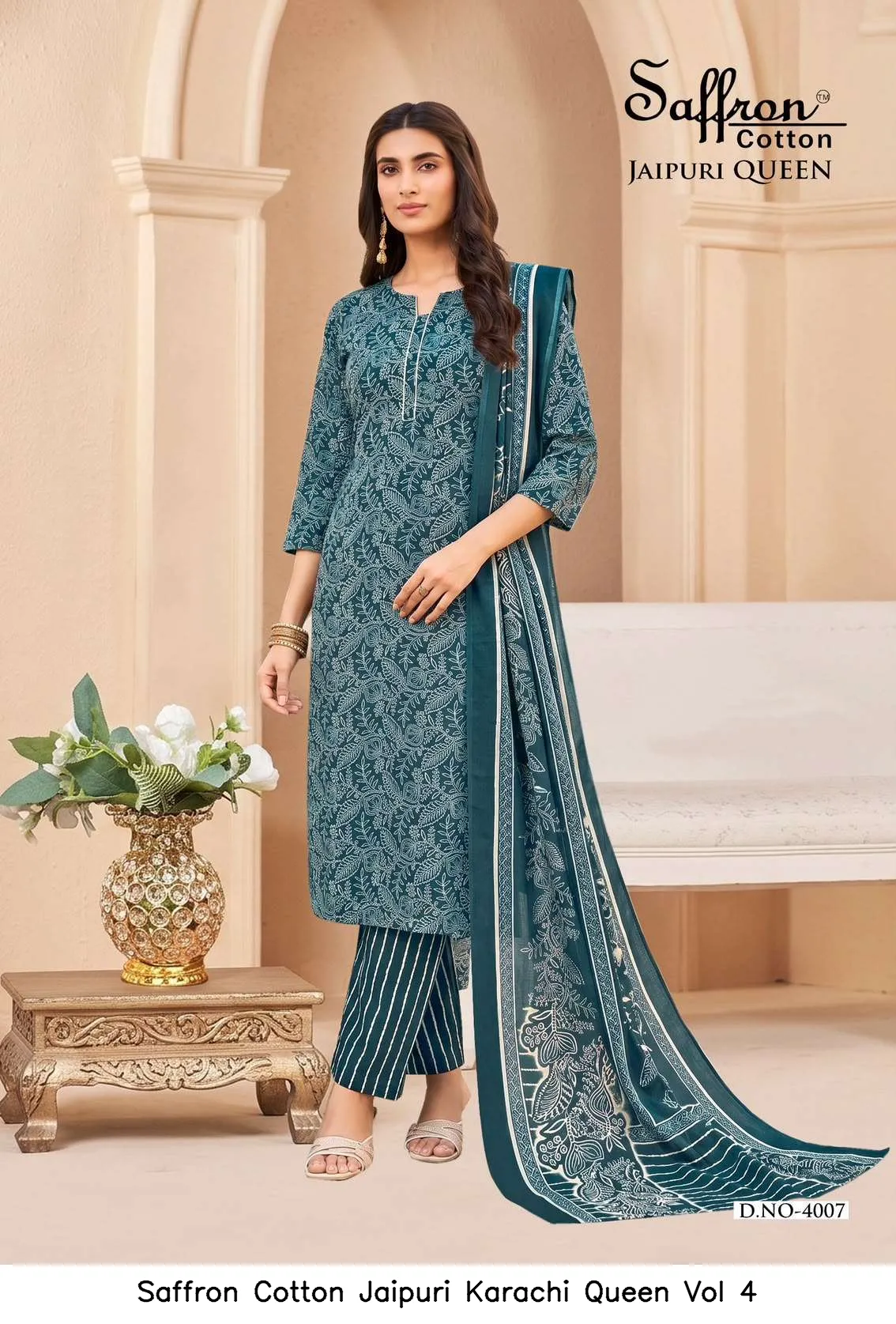 Saffron Cotton Jaipuri Karachi Queen Vol 4 - Image 5