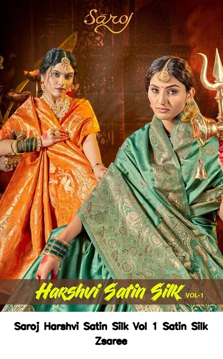Saroj Harshvi Satin Silk Vol 1 Satin Silk Zsaree
