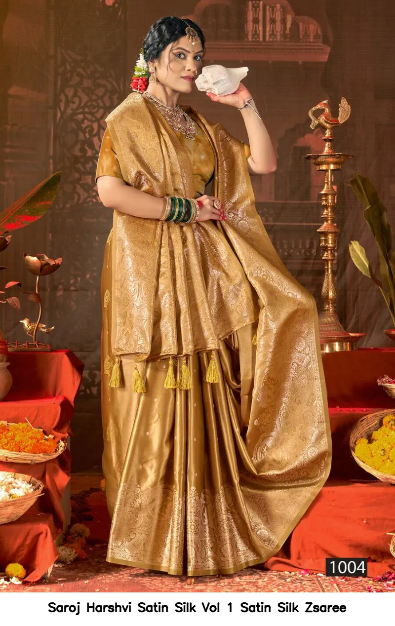 Saroj Harshvi Satin Silk Vol 1 Satin Silk Zsaree - Image 2