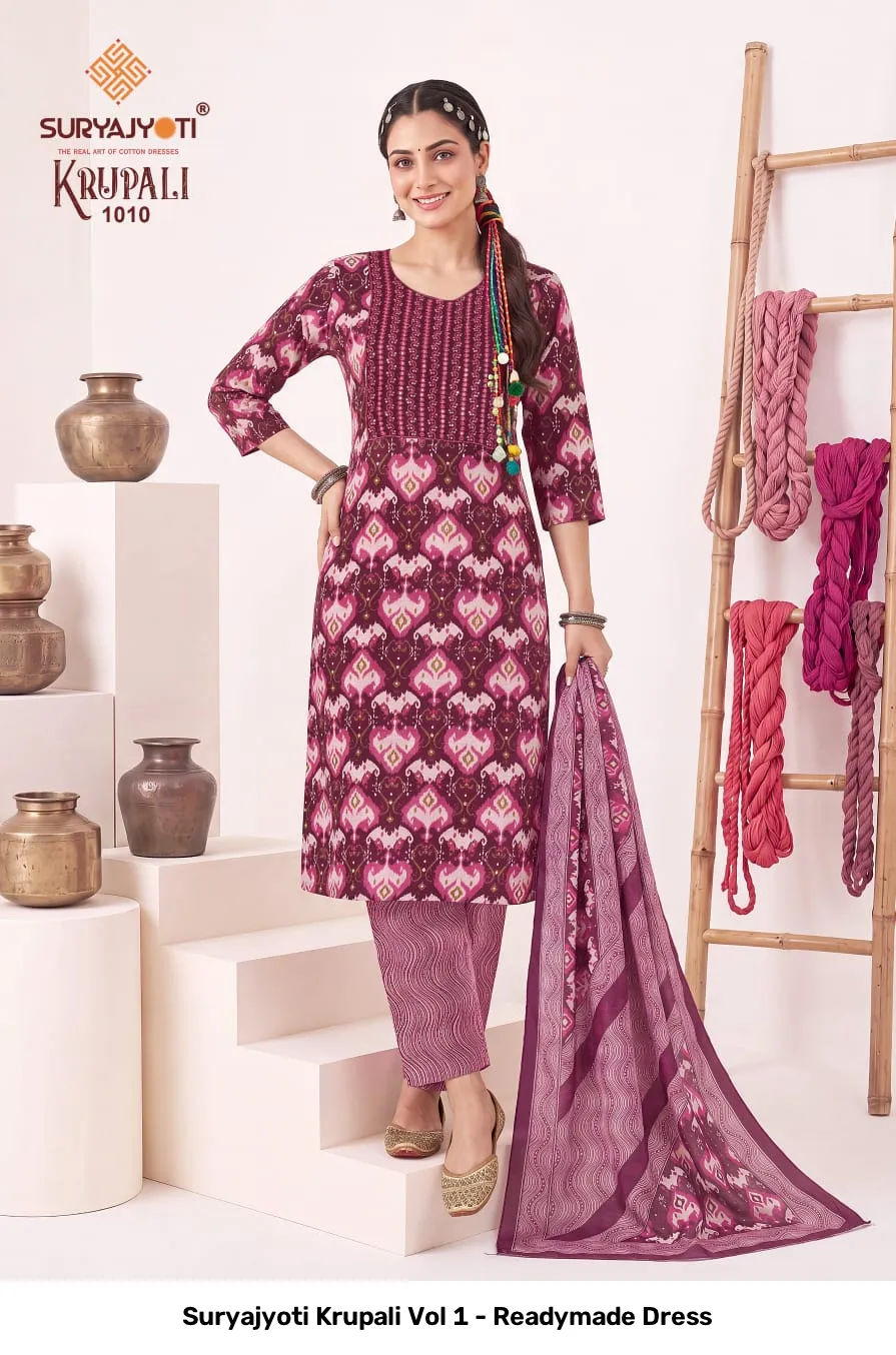 Suryajyoti Krupali Vol 1 - Readymade Dress - Image 5