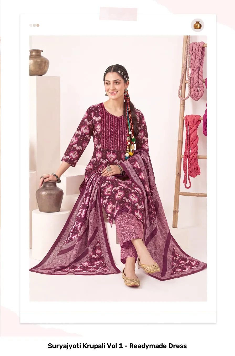 Suryajyoti Krupali Vol 1 - Readymade Dress - Image 9
