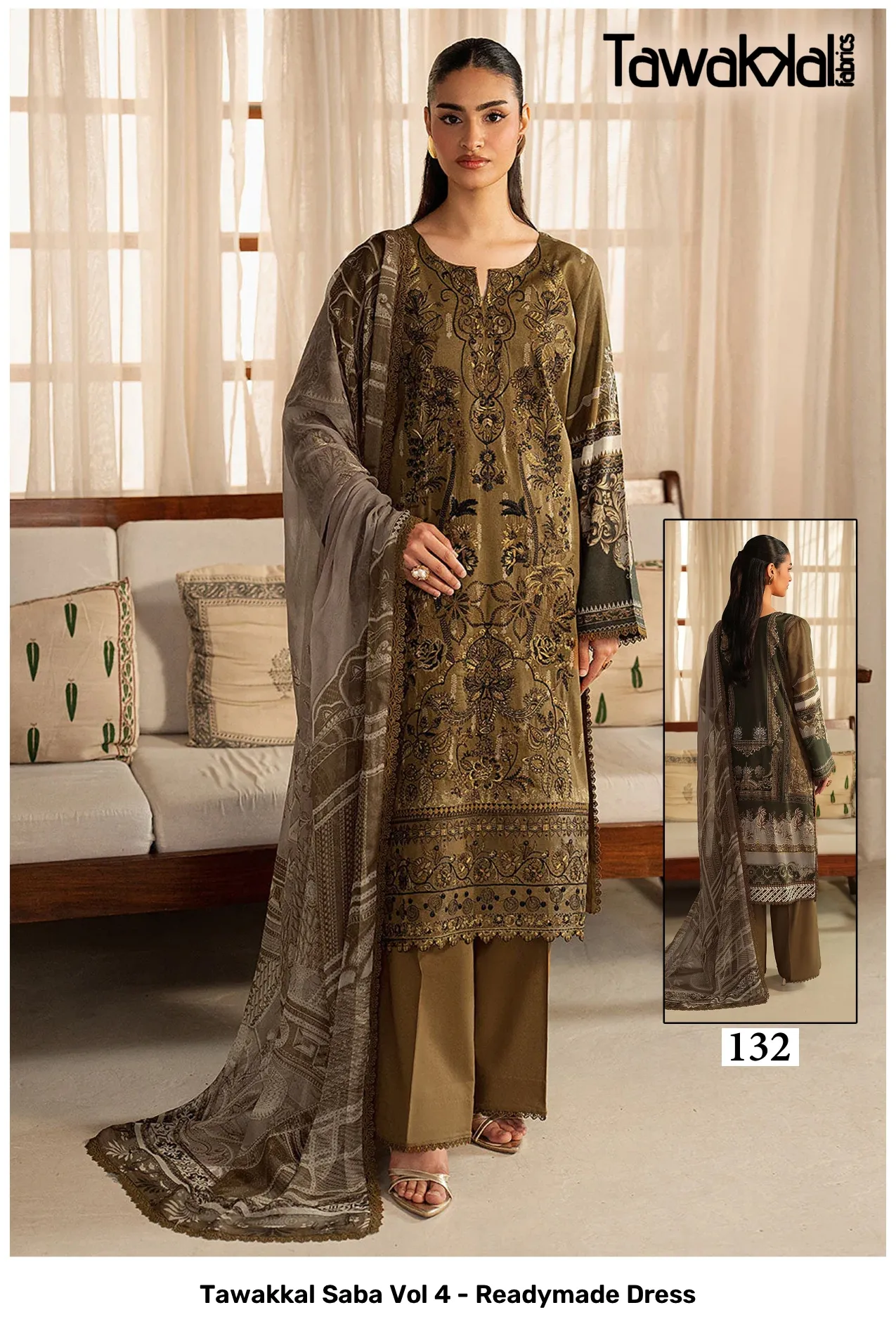 Tawakkal Saba Vol 4 - Readymade Dress - Image 10