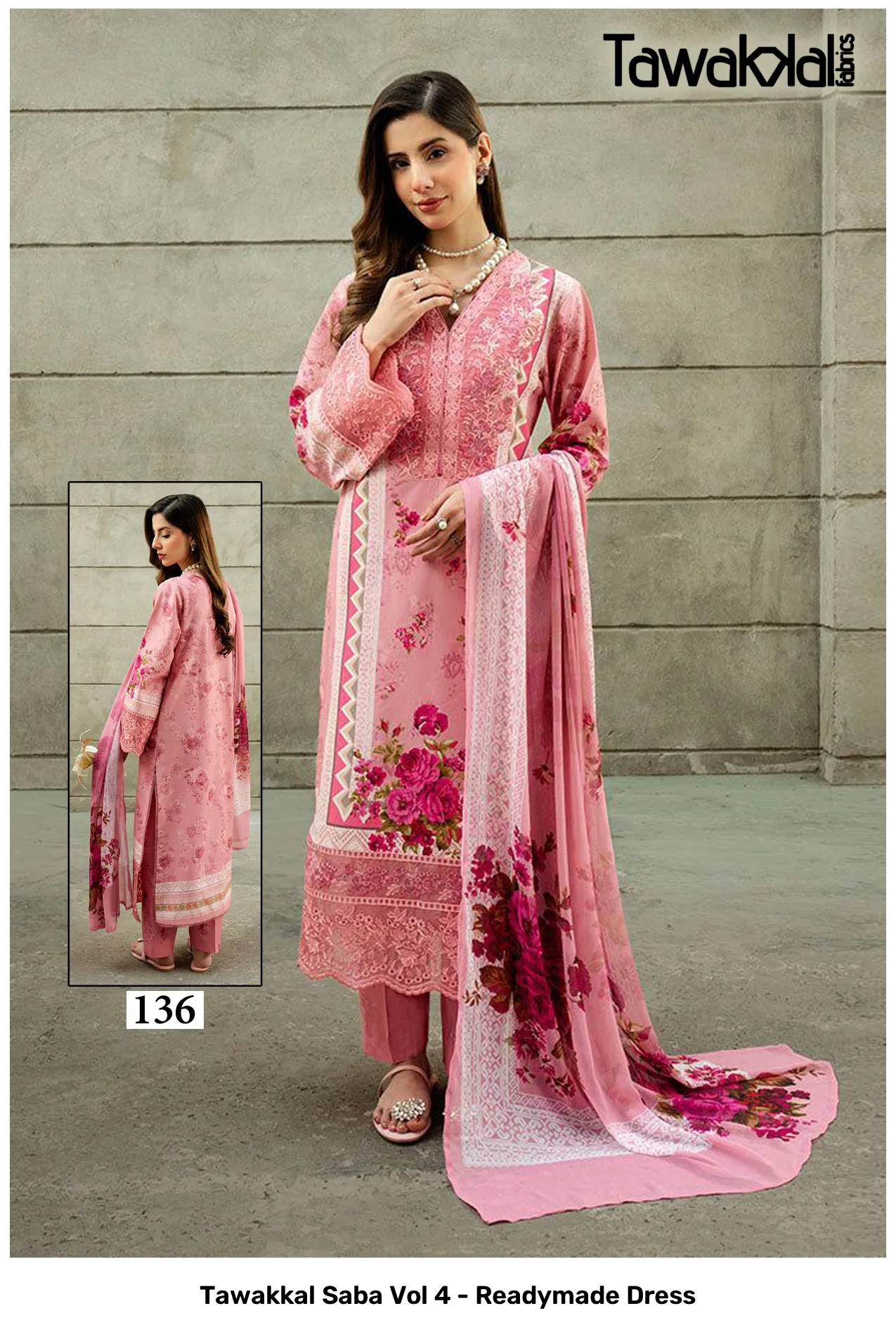 Tawakkal Saba Vol 4 - Readymade Dress - Image 3