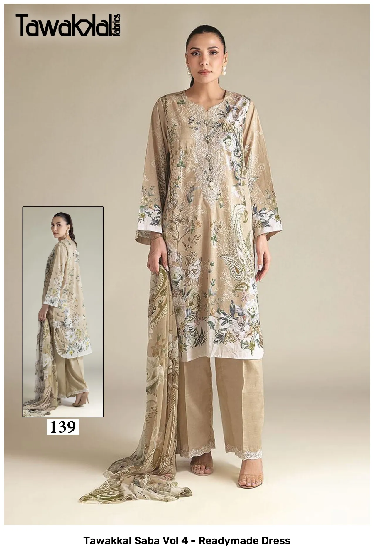 Tawakkal Saba Vol 4 - Readymade Dress - Image 5