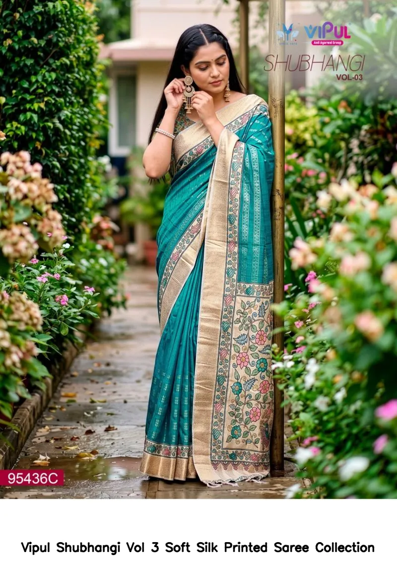 Vipul Shubhangi Vol 3 Soft Silk Printed Saree Collection - Image 2