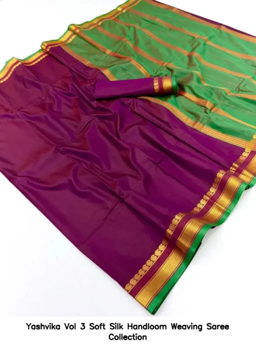 Yashvika Vol 3 Soft Silk Handloom Weaving Saree Collection