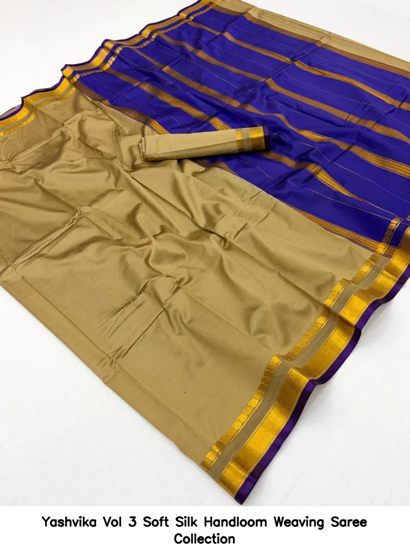 Yashvika Vol 3 Soft Silk Handloom Weaving Saree Collection - Image 16