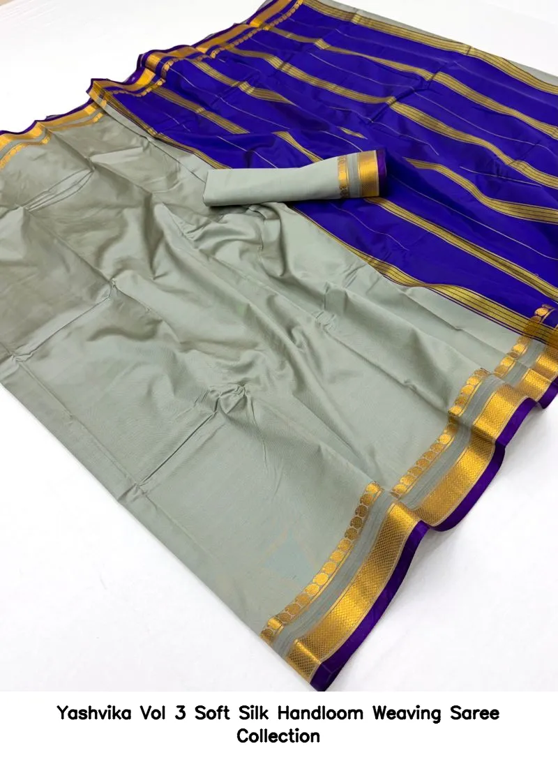 Yashvika Vol 3 Soft Silk Handloom Weaving Saree Collection - Image 2